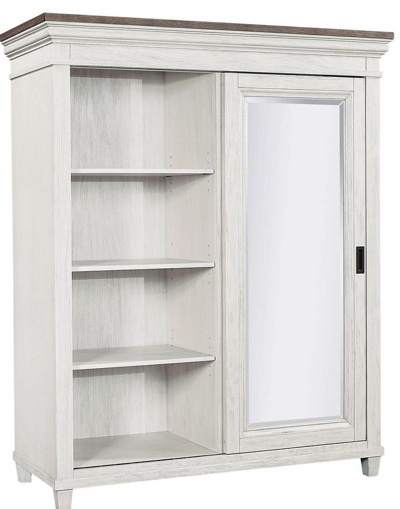 Aspenhome Caraway Sliding Door Chest in Aged Ivory - Furniture City (CA)l
