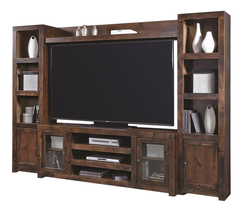 Aspenhome Contemporary Alder 72" Entertainment Wall in Tobacco - Furniture City (CA)l
