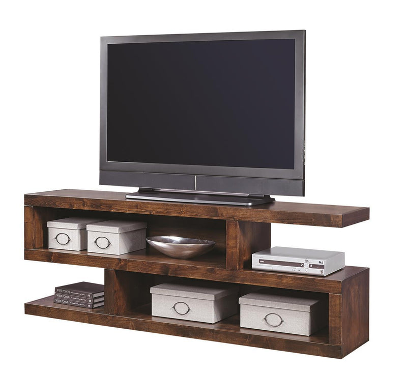 Aspenhome Contemporary Alder 74" Open S Console in Tobacco - Furniture City (CA)l