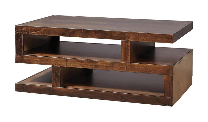 Aspenhome Contemporary Alder S Cocktail Table in Fruitwood - Furniture City (CA)l
