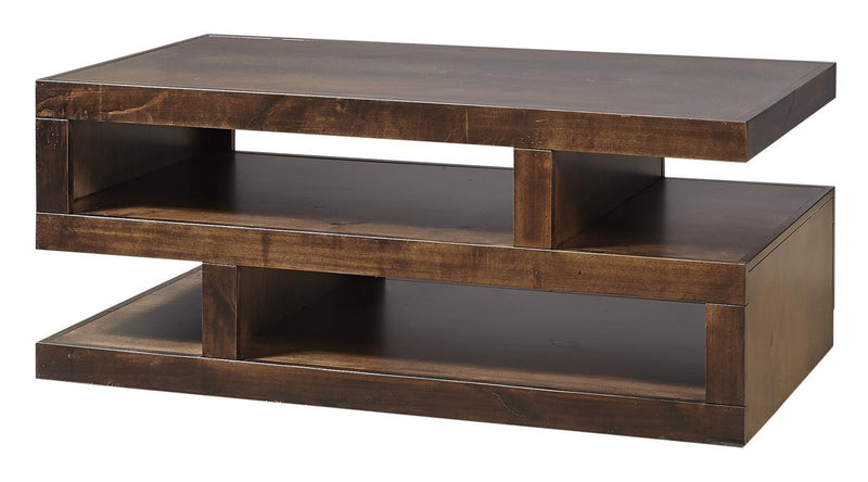 Aspenhome Contemporary Alder S Cocktail Table in Tobacco - Furniture City (CA)l