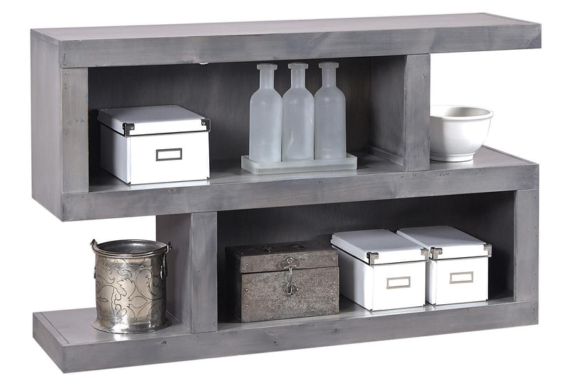 Aspenhome Contemporary Alder S Console Table in Grey - Furniture City (CA)l