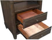 Aspenhome Easton 2 Drawer Nightstand in Burnt Umber - Furniture City (CA)l