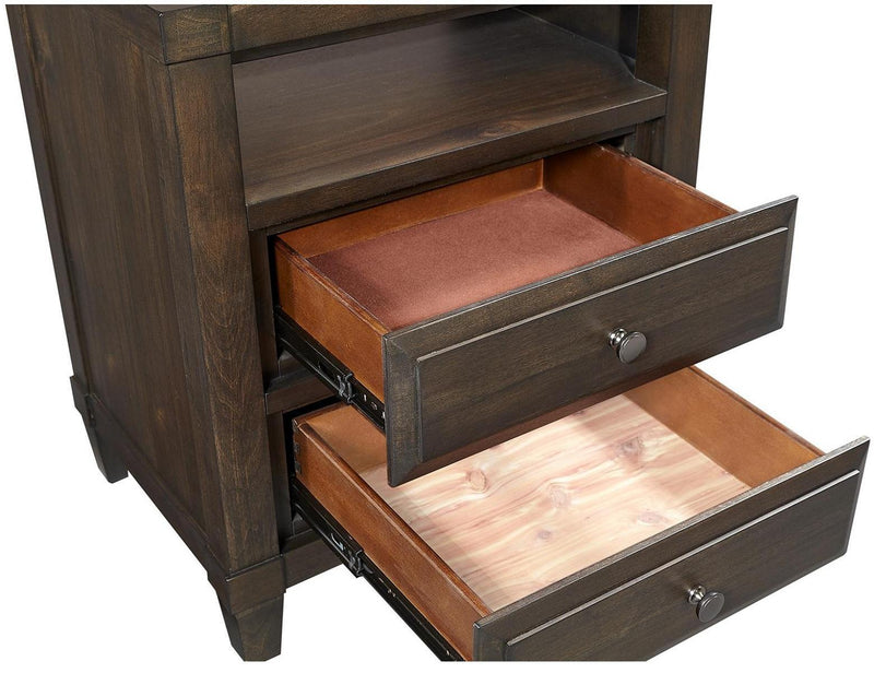 Aspenhome Easton 2 Drawer Nightstand in Burnt Umber - Furniture City (CA)l