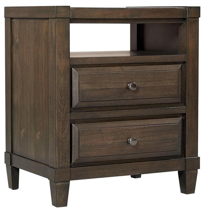 Aspenhome Easton 2 Drawer Nightstand in Burnt Umber