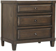 Aspenhome Easton 3 Drawer Nightstand in Burnt Umber - Furniture City (CA)l