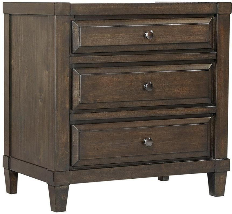 Aspenhome Easton 3 Drawer Nightstand in Burnt Umber - Furniture City (CA)l