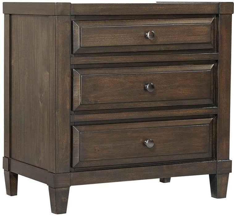Aspenhome Easton 3 Drawer Nightstand in Burnt Umber