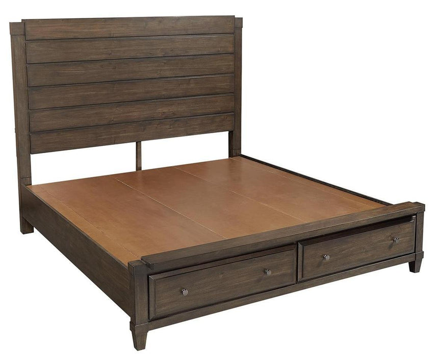 Aspenhome Easton King Storage Bed in Burnt Umber