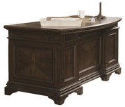 Aspenhome Essex 66" Curved Executive Desk in Molasses Brown - Furniture City (CA)l
