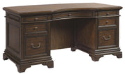 Aspenhome Essex 66" Curved Executive Desk in Molasses Brown - Furniture City (CA)l