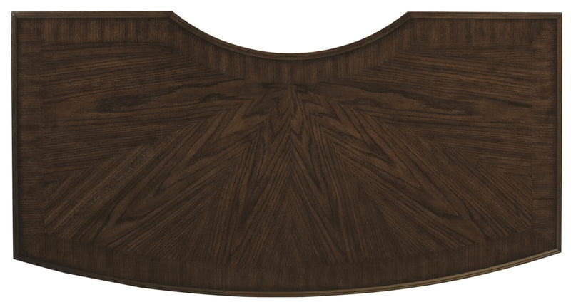 Aspenhome Essex 66" Curved Executive Desk in Molasses Brown - Furniture City (CA)l