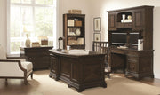 Aspenhome Essex 66" Curved Executive Desk in Molasses Brown - Furniture City (CA)l