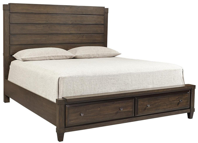 Aspenhome Easton Queen Storage Bed in Burnt Umber - Furniture City (CA)l