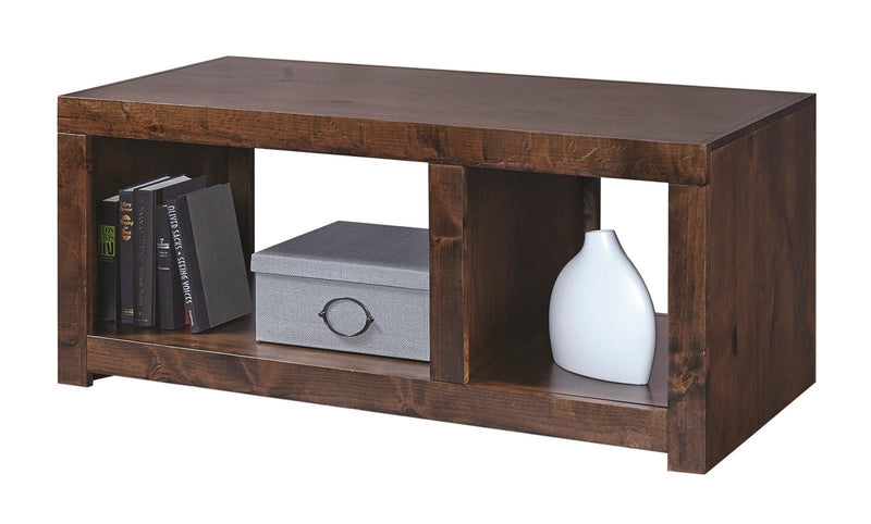 Aspenhome Contemporary Alder Cocktail Table in Tobacco - Furniture City (CA)l
