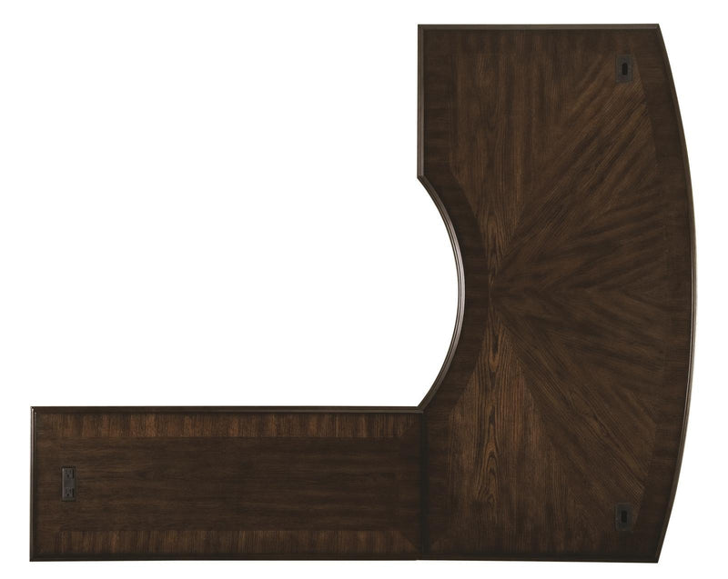 Aspenhome Essex Desk and Reversible Return in Molasses Brown - Furniture City (CA)l