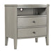 Aspenhome Furniture Charlotte 2 Drawer Nightstand in Shale image