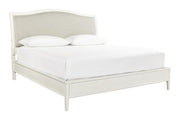 Aspenhome Furniture Charlotte California King Upholstered Sleigh Bed in White - Furniture City (CA)l