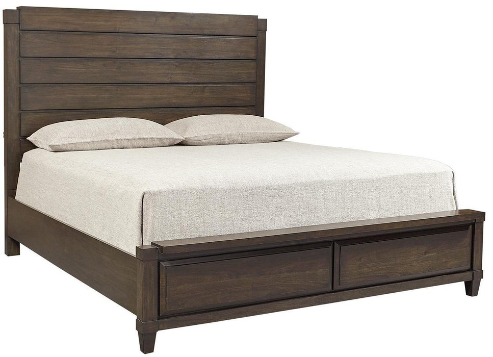Aspenhome Easton Queen Panel Bed in Burnt Umber