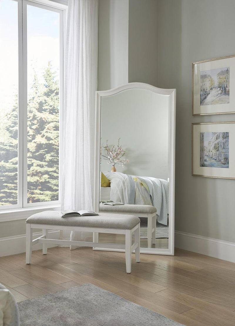 Aspenhome Furniture Charlotte Floor Mirror in White - Furniture City (CA)l
