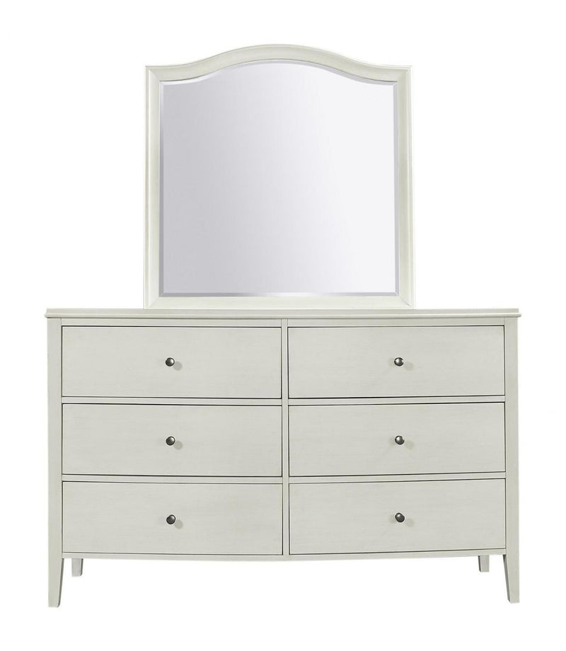 Aspenhome Furniture Charlotte Landscape Mirror in White - Furniture City (CA)l
