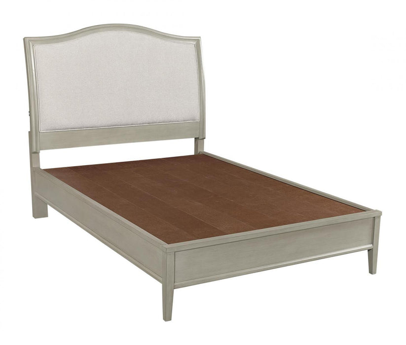 Aspenhome Furniture Charlotte Queen Upholstered Sleigh Bed in Shale