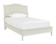 Aspenhome Furniture Charlotte King Upholstered Sleigh Bed in White - Furniture City (CA)l