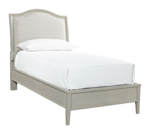 Aspenhome Furniture Charlotte Twin Upholstered Sleigh Bed in Shale image
