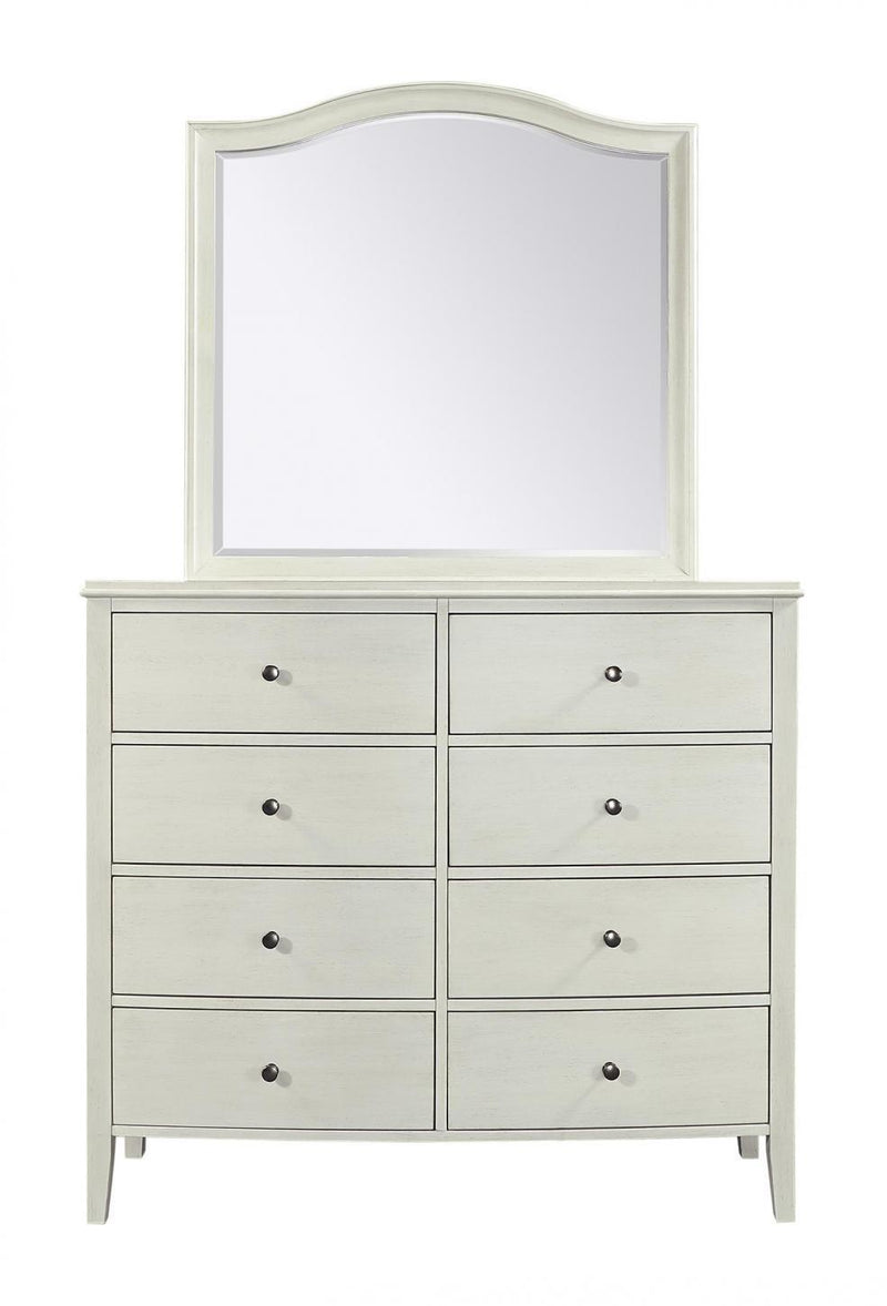 Aspenhome Furniture Charlotte Landscape Mirror in White - Furniture City (CA)l