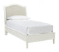 Aspenhome Furniture Charlotte Full Upholstered Sleigh Bed in White image