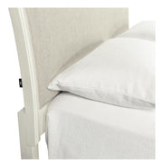 Aspenhome Furniture Charlotte King Upholstered Sleigh Bed in White - Furniture City (CA)l