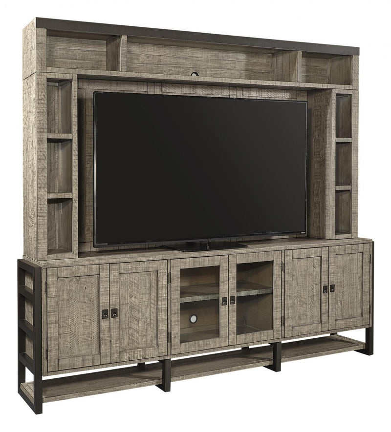 Aspenhome Furniture Grayson 96" Console and Hutch in Cinder Grey - Furniture City (CA)l
