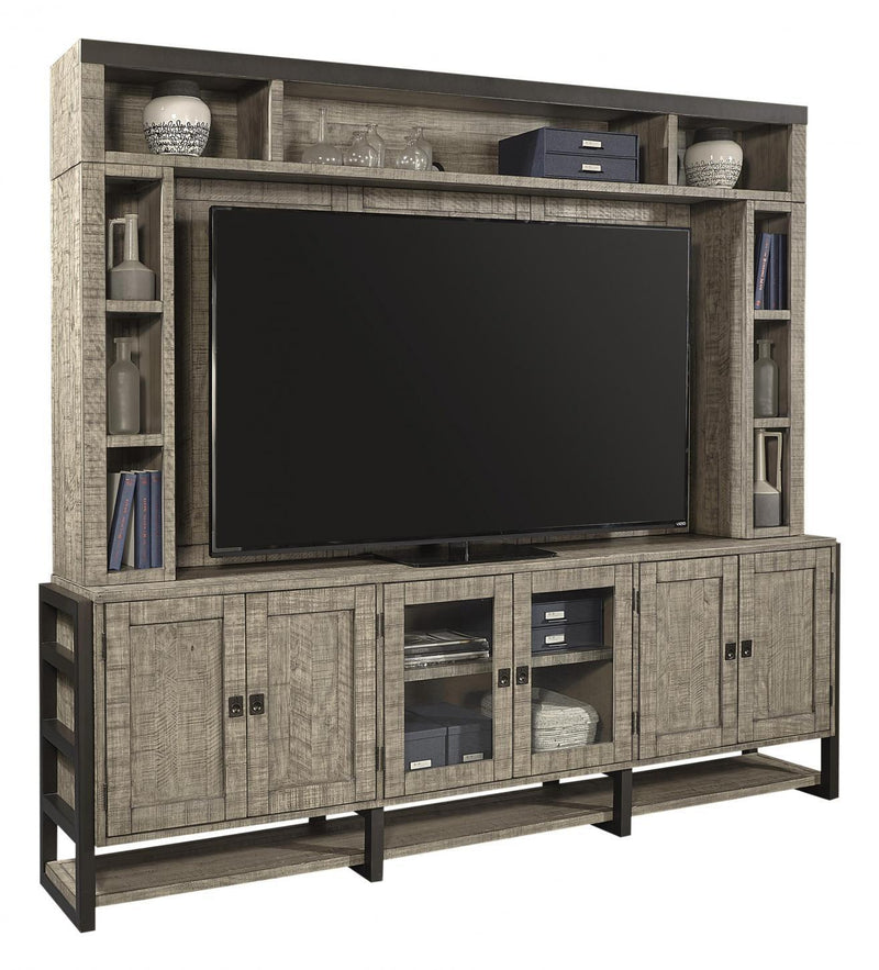 Aspenhome Furniture Grayson 96" Console and Hutch in Cinder Grey - Furniture City (CA)l