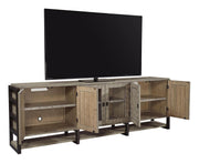 Aspenhome Furniture Grayson 96" Console and Hutch in Cinder Grey - Furniture City (CA)l