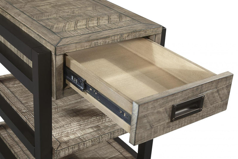 Aspenhome Furniture Grayson Chairside Table in Cinder Grey - Furniture City (CA)l