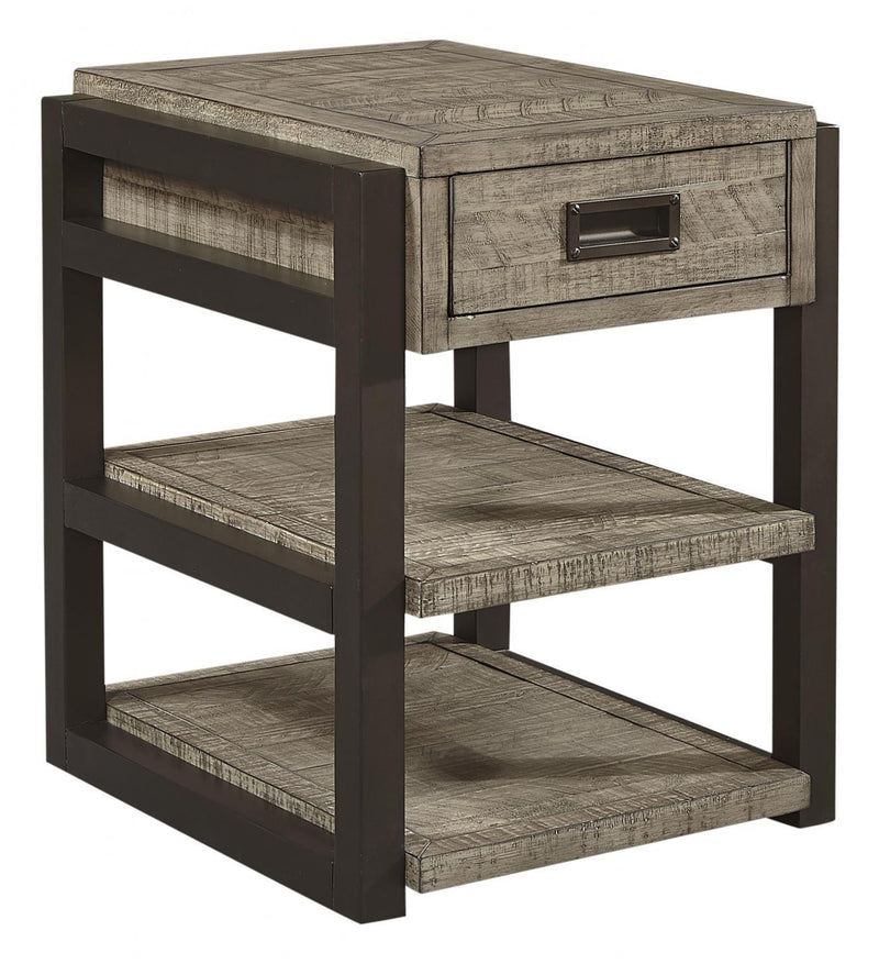 Aspenhome Furniture Grayson Chairside Table in Cinder Grey - Furniture City (CA)l