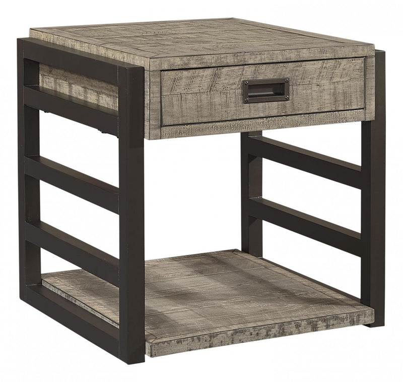 Aspenhome Furniture Grayson End Table in Cinder Grey - Furniture City (CA)l
