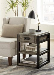 Aspenhome Furniture Grayson Chairside Table in Cinder Grey - Furniture City (CA)l