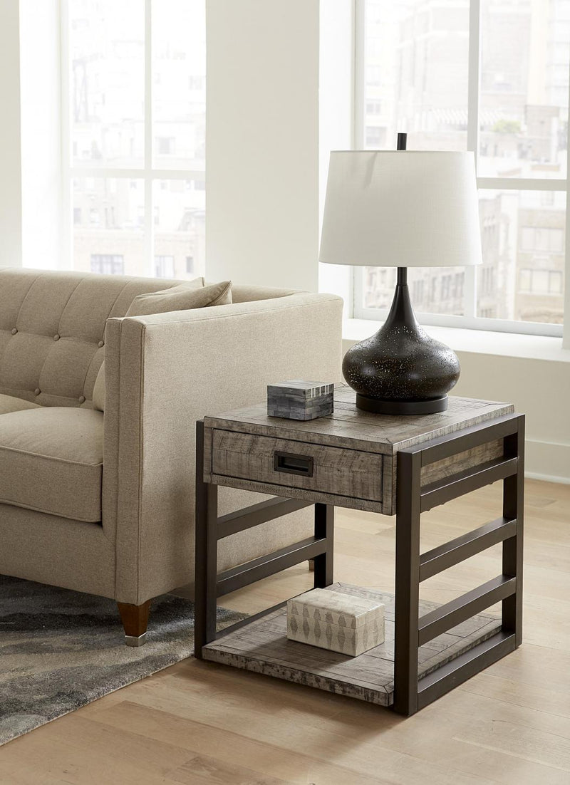 Aspenhome Furniture Grayson End Table in Cinder Grey - Furniture City (CA)l
