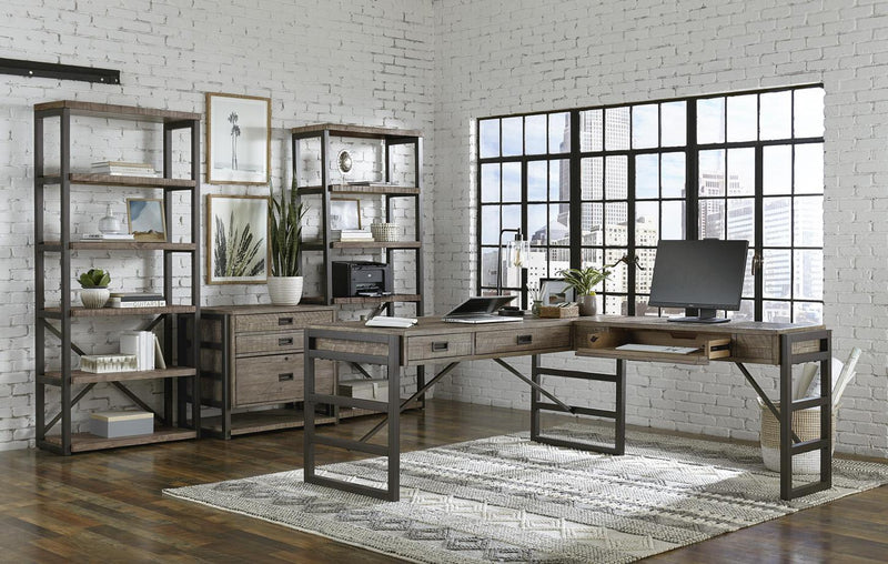Aspenhome Furniture Grayson L-Shaped Desk in Cinder Grey-308 - Furniture City (CA)l