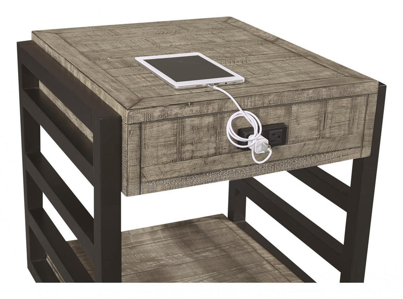 Aspenhome Furniture Grayson End Table in Cinder Grey - Furniture City (CA)l