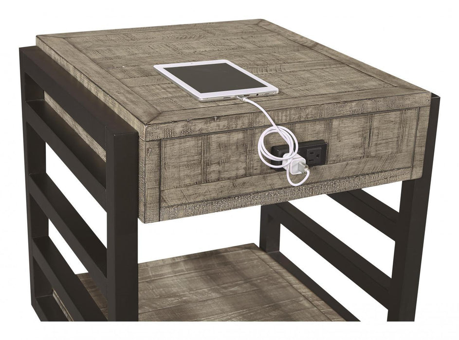 Aspenhome Furniture Grayson End Table in Cinder Grey