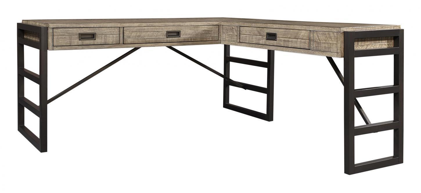 Aspenhome Furniture Grayson L-Shaped Desk in Cinder Grey-308