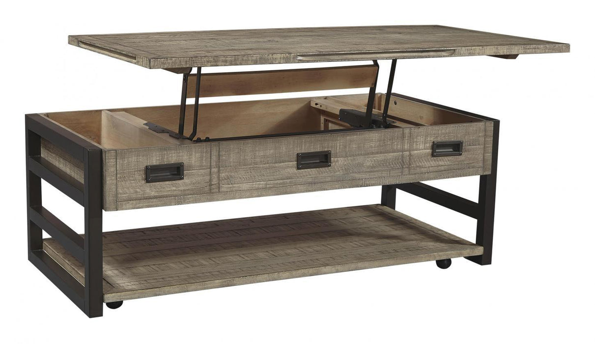 Aspenhome Furniture Grayson Lift Top Cocktail Table in Cinder Grey