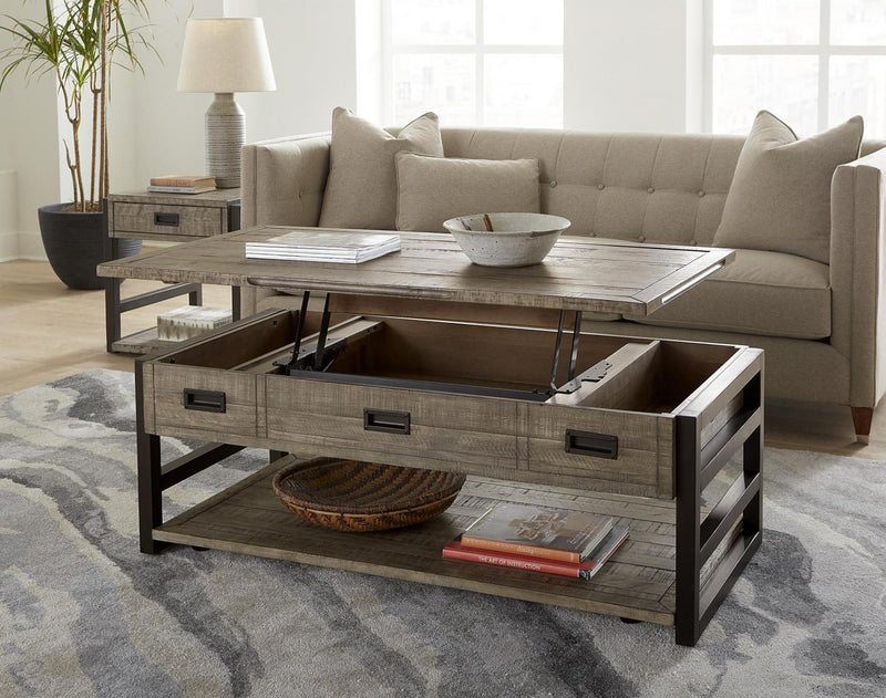 Aspenhome Furniture Grayson Lift Top Cocktail Table in Cinder Grey - Furniture City (CA)l
