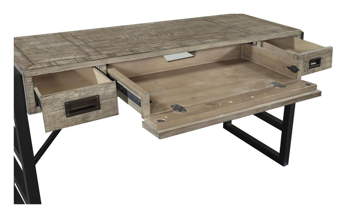 Aspenhome Furniture Grayson Liv360 Sofa/Writing Table in Cinder Grey