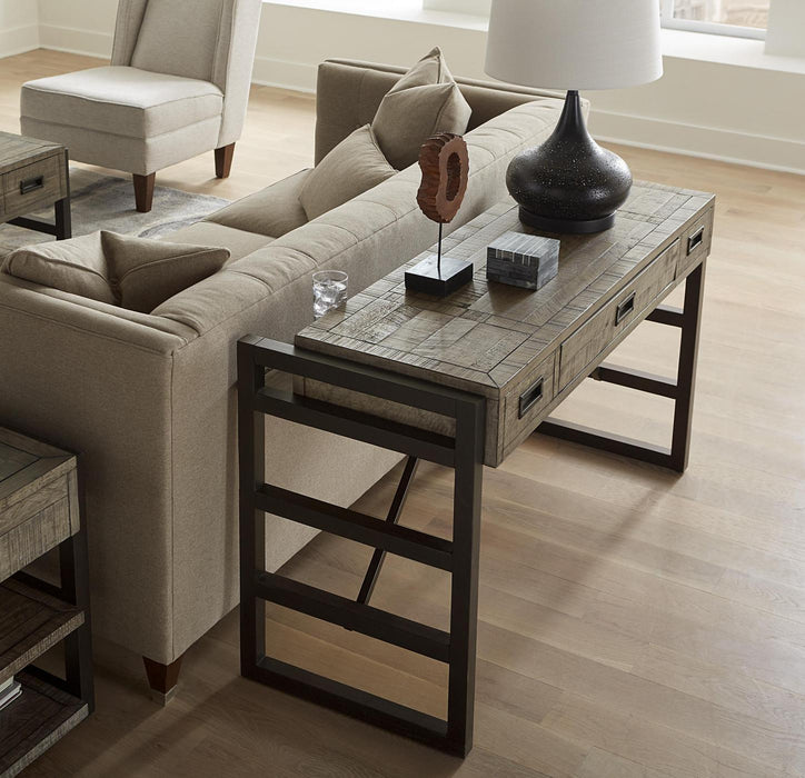 Aspenhome Furniture Grayson Liv360 Sofa/Writing Table in Cinder Grey