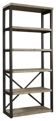 Aspenhome Furniture Grayson Open Display Case in Cinder Grey - Furniture City (CA)l