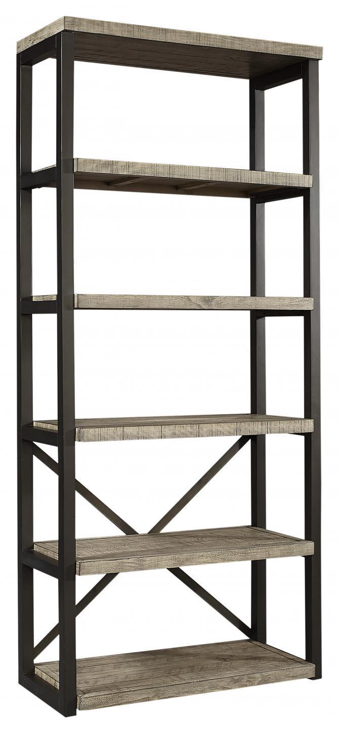 Aspenhome Furniture Grayson Open Display Case in Cinder Grey - Furniture City (CA)l