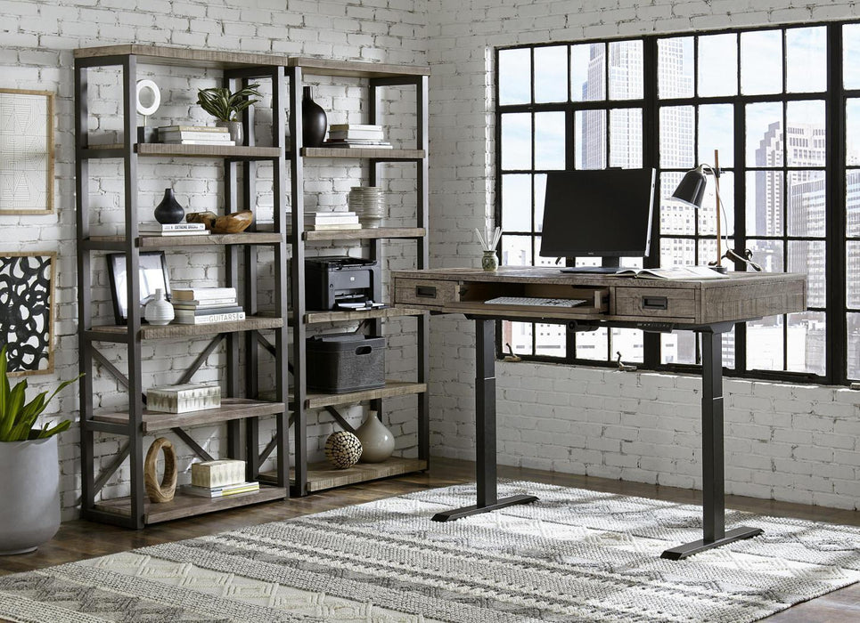 Aspenhome Furniture Grayson Lift Top Desk and Base in Cinder Grey